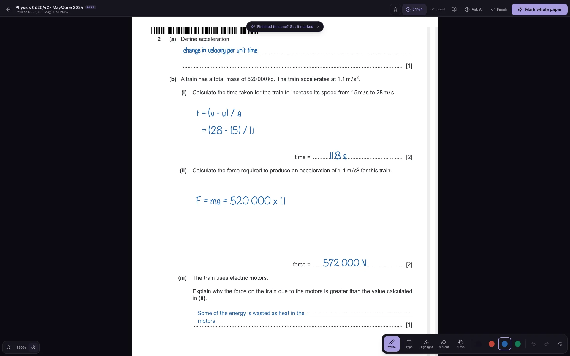 AI Live Solver: Write or type on the paper